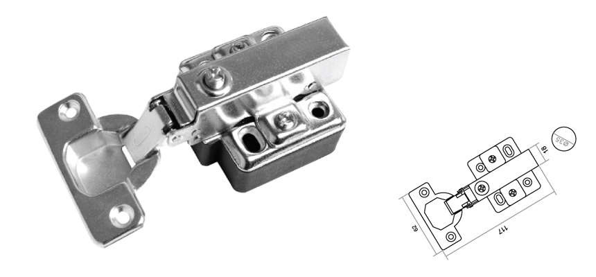 Hydraulic Concealed Hinge Soundless Type